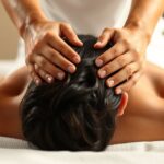 Sırt masajı yapılan bir kişi